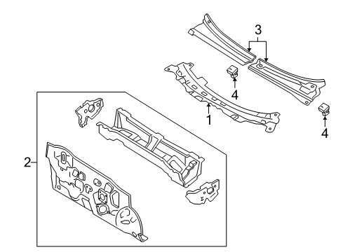 2006 Mercury Mariner Cowl Diagram