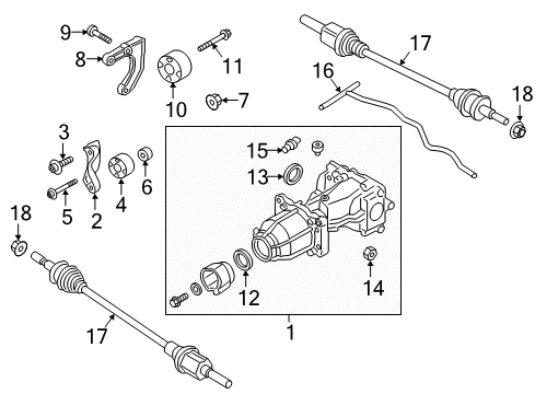 2019 Lincoln Continental Axle Components - Rear Diagram