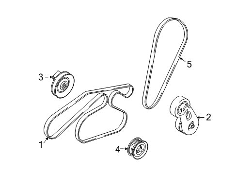 2008 Mercury Mariner Idler Pulley Diagram for 8L8Z-3F671-A