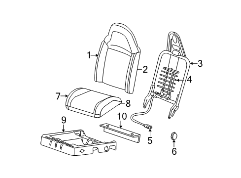 2006 Ford Ranger Front Seat Components Diagram