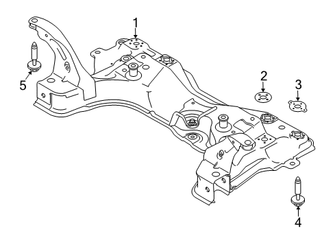 2012 Ford Transit Connect Suspension Mounting - Front Diagram