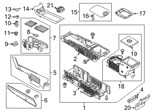 2014 Lincoln MKT Mount Bracket, Rear Diagram for AA8Z-74045B32-A