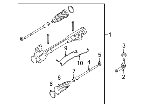 2009 Ford Taurus X Steering Column & Wheel, Steering Gear & Linkage Diagram 3 - Thumbnail