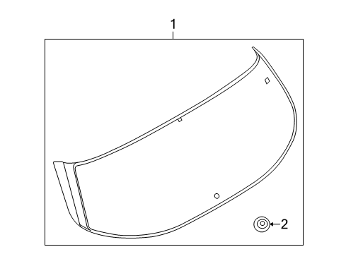 2013 Ford Escape Lift Gate - Glass & Hardware Diagram