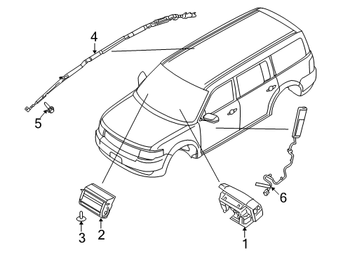 2017 Lincoln MKT Air Bag Components Diagram 1 - Thumbnail