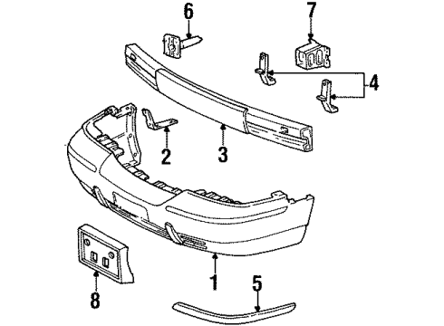 1998 Ford Crown Victoria Front Bumper Diagram