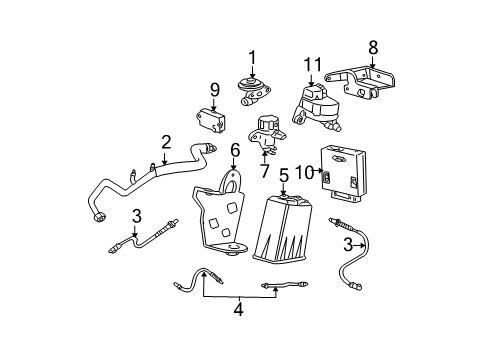 1999 Ford Mustang EGR Valve Diagram for XL3Z-9D475-BA