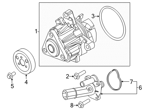 2016 Lincoln MKC Water Pump Diagram