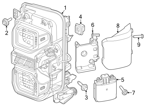 2023 Ford Bronco Tail Lamps Diagram