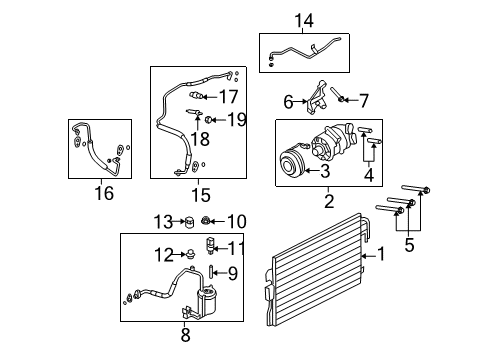 2008 Mercury Mariner A/C Condenser, Compressor & Lines Diagram 2 - Thumbnail
