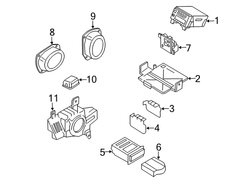 2003 Lincoln Navigator CD Magazine Diagram for YL8Z-18C833-AA