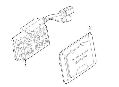 2022 Ford F-150 Lightning Electrical Components - Hood & Grille Diagram