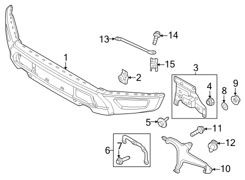 2022 Ford F-150 Bumper & Components - Front Diagram
