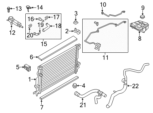 2017 Ford C-Max Radiator & Components Diagram