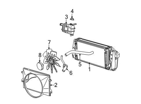 2004 Ford F-150 Heritage Radiator & Components, Cooling Fan Diagram