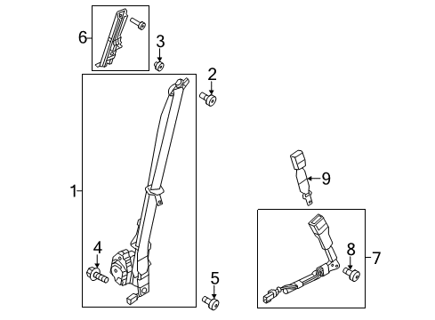 2011 Ford Explorer Front Seat Belts Diagram