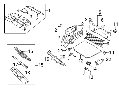 2008 Ford Taurus Interior Trim - Rear Body Diagram