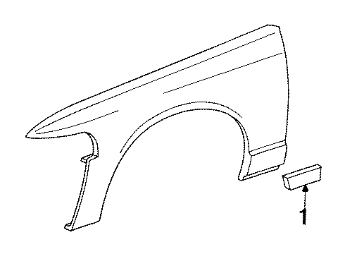 1999 Mercury Grand Marquis Exterior Trim - Fender Diagram