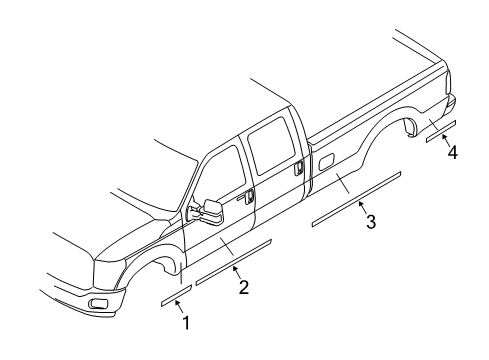 2014 Ford F-250 Super Duty Stripe Tape Diagram
