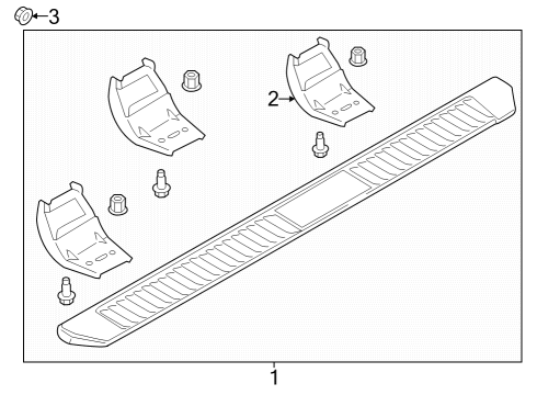 2024 Ford F-350 Super Duty Running Board Diagram 5 - Thumbnail