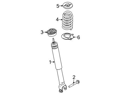 2015 Ford Police Interceptor Sedan Shocks & Components - Rear Diagram