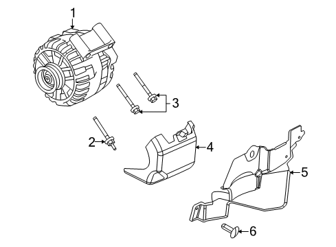 2010 Ford Mustang Alternator Diagram for 9R3Z-10346-C