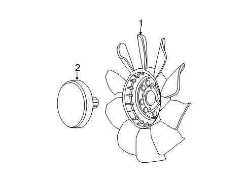 2005 Ford F-350 Super Duty Cooling System, Radiator, Water Pump, Cooling Fan Diagram 2 - Thumbnail