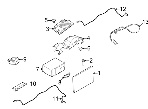 2023 Ford Transit-250 Navigation System Components Diagram 1 - Thumbnail