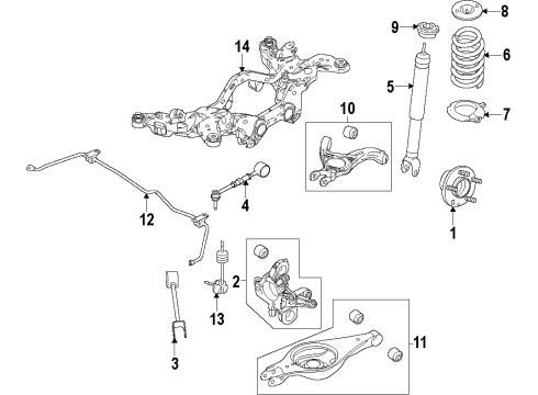 2010 Lincoln MKT Upper Insulator, Rear Diagram for DB5Z-5586-A