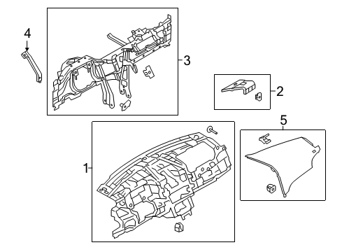 2010 Lincoln MKT Cluster & Switches, Instrument Panel Diagram 1 - Thumbnail