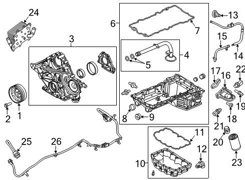 2014 Ford F-250 Super Duty Engine Parts & Mounts, Timing, Lubrication System Diagram 4 - Thumbnail