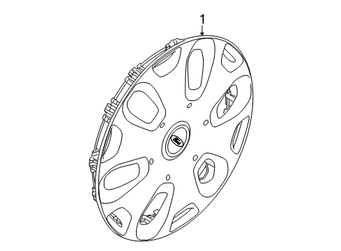 2012 Ford Transit Connect Wheel Covers & Trim Diagram
