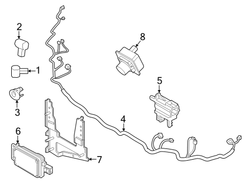 2023 Ford Escape Cruise Switch, Driver Side Diagram for LJ6Z-9C888-AB
