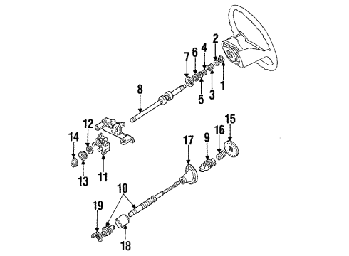 1993 Ford F-250 Shaft & Internal Components Diagram