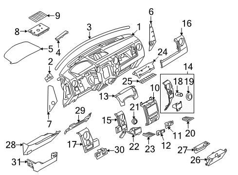 2010 Ford F-150 Closure Panel, Camel Diagram for 9L3Z-1504459-AB