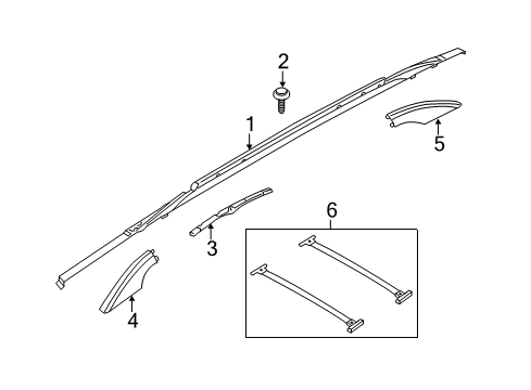 2009 Lincoln MKX Luggage Carrier Diagram