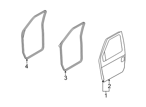 2021 Ford E-350 Super Duty Door & Components Diagram