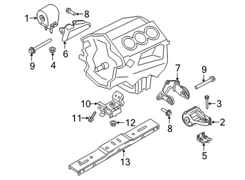2022 Ford F-150 Engine & Trans Mounting Diagram 4 - Thumbnail