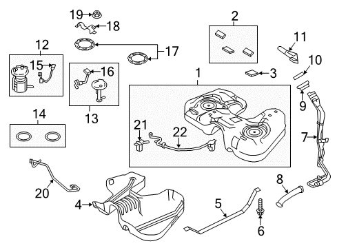 2016 Lincoln MKS Fuel Pump Diagram for DA5Z-9H307-H