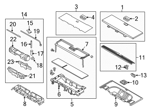 2009 Lincoln Navigator Interior Trim - Rear Body Diagram