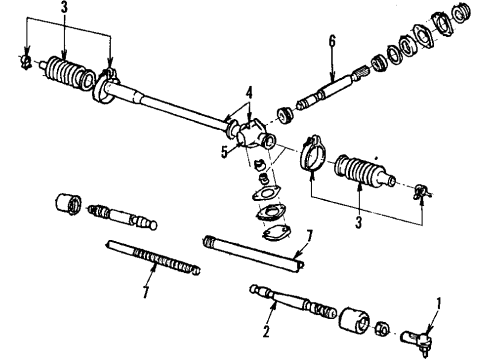 1984 Mercury Lynx Steering Column & Wheel, Steering Gear & Linkage Diagram