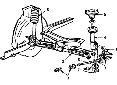 1988 Ford Tempo Strut Diagram for F43Z-18125-A