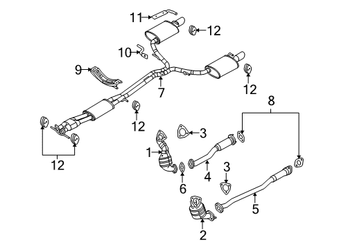 2015 Ford Taurus Exhaust Components Diagram