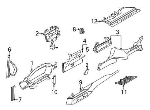 2022 Ford Escape Cluster & Switches, Instrument Panel Diagram 3 - Thumbnail