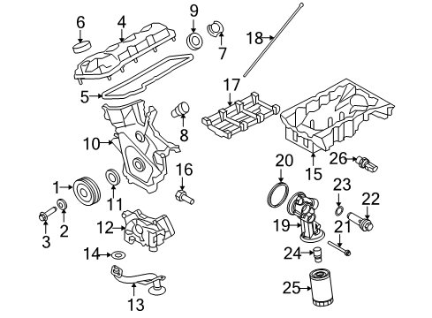 2007 Lincoln MKZ Filler Tube Retainer Diagram for 3W4Z-6A892-AA
