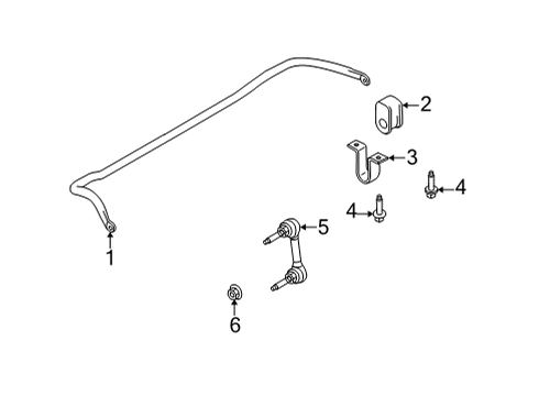 2021 Ford E-350 Super Duty Stabilizer Bar & Components - Front Diagram
