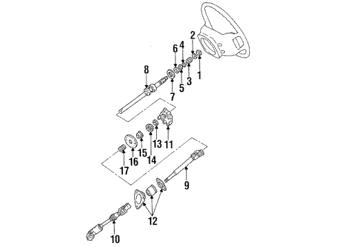 1995 Ford Aerostar Shaft & Internal Components Diagram