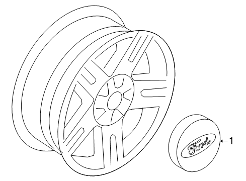 2012 Ford Escape Wheel Covers & Trim Diagram