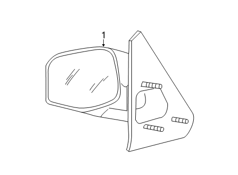 2003 Ford Explorer Sport Trac Mirror, Outer Passenger Side Diagram for 3L2Z-17682-CAA