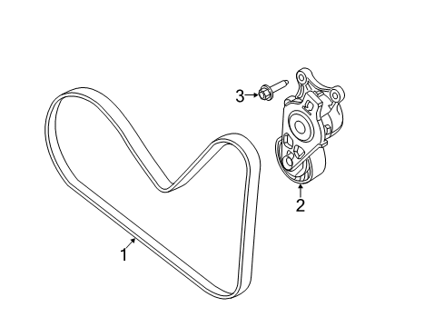 2014 Lincoln MKZ Belts & Pulleys Diagram
